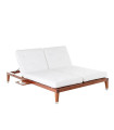 C'est la Vie double Sunlounger in mahogany