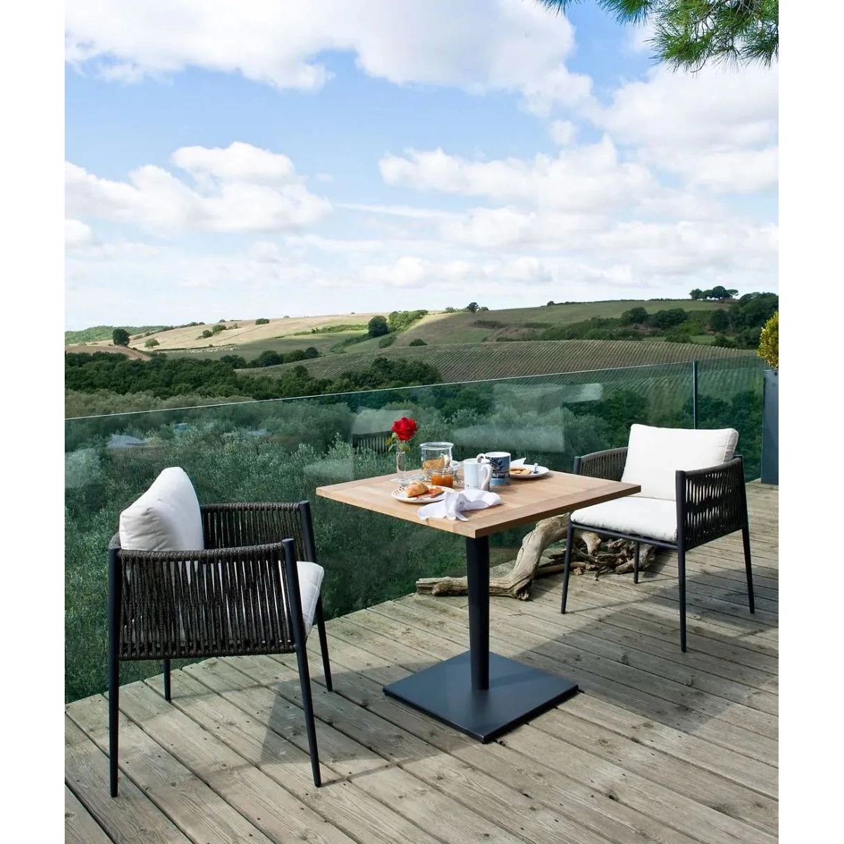 Fauteuil Luce Unopiù gris graphite - Élégance sans coussin d'assise