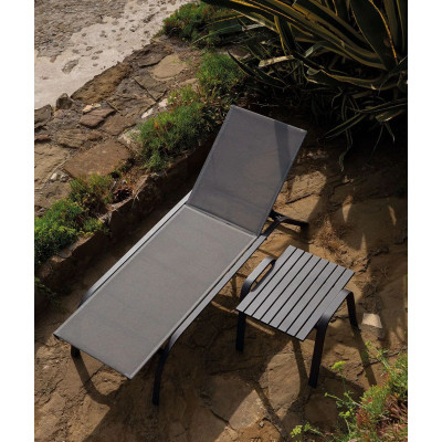 Bain de soleil Panarea de Unopiù en aluminium gris graphite