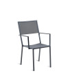 Fauteuil graphite Conrad Unopiù empilable en fer