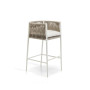 Luce Bar Stool Unopiù - Elegant White Ivory Design Without Cushion