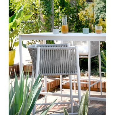 Luce Bar Stool Unopiù White Ivory Without Seat Cushion