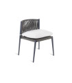 Chair Luce Unopiù Graphite Gray Stackable Without Seat Cushion