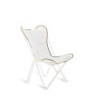 Toile en coton blanc fauteuil Emy