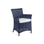 Stylish Unopiù Capri Blue Armchair in WaProLace - No Cushion Needed