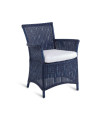 Armchair Unopiù Capri Blue made of WaProLace without Seat Cushion