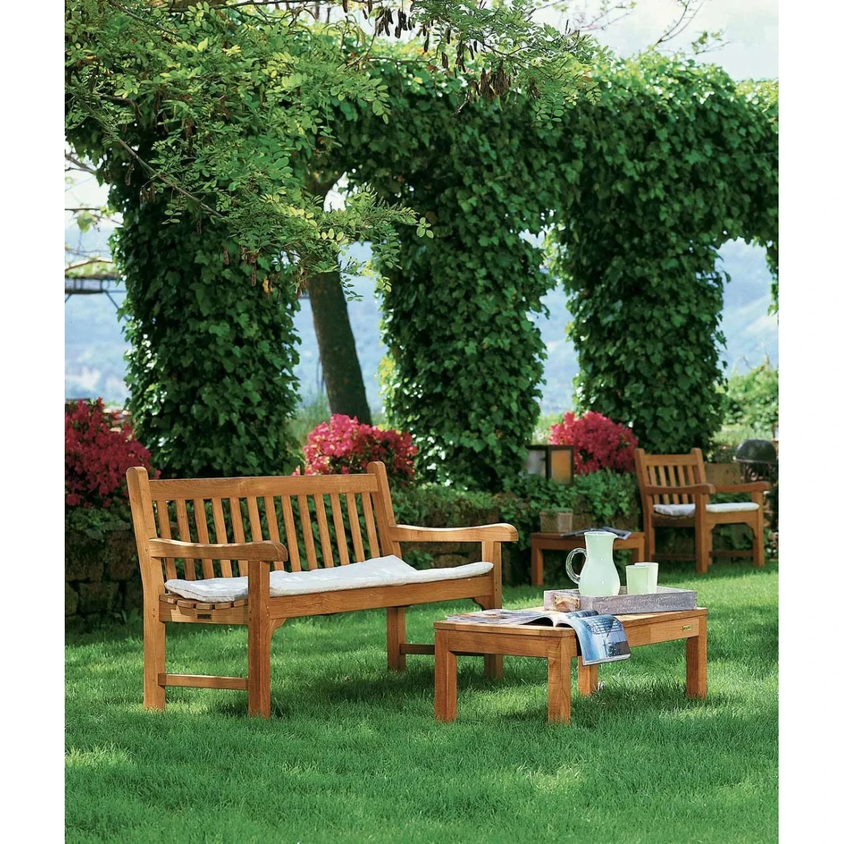 Divano Chelsea Unopiù cm 155 di teak - Mobili da giardino in teak