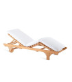 Chaise longue Chelsea en teck sans coussin