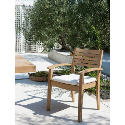 Stackable Chelsea Armchair by Unopiù in Teak Wood