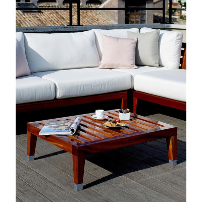 C'est la Vie rectangular coffee table in mahogany