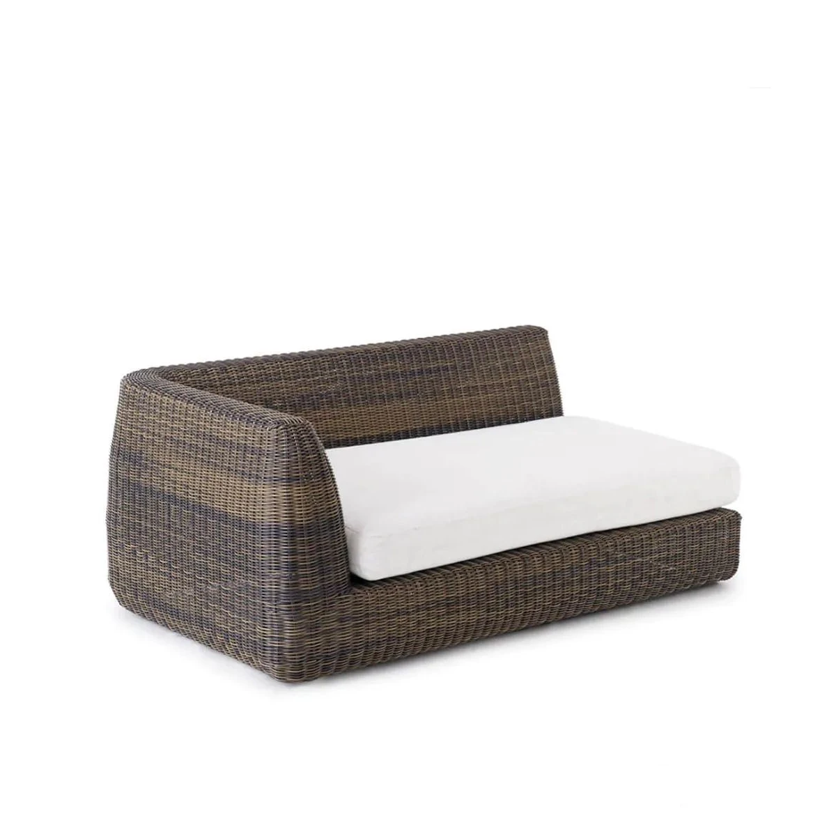 End module right without cushion Agorà from WaProLace by Unopiù in tropical brown