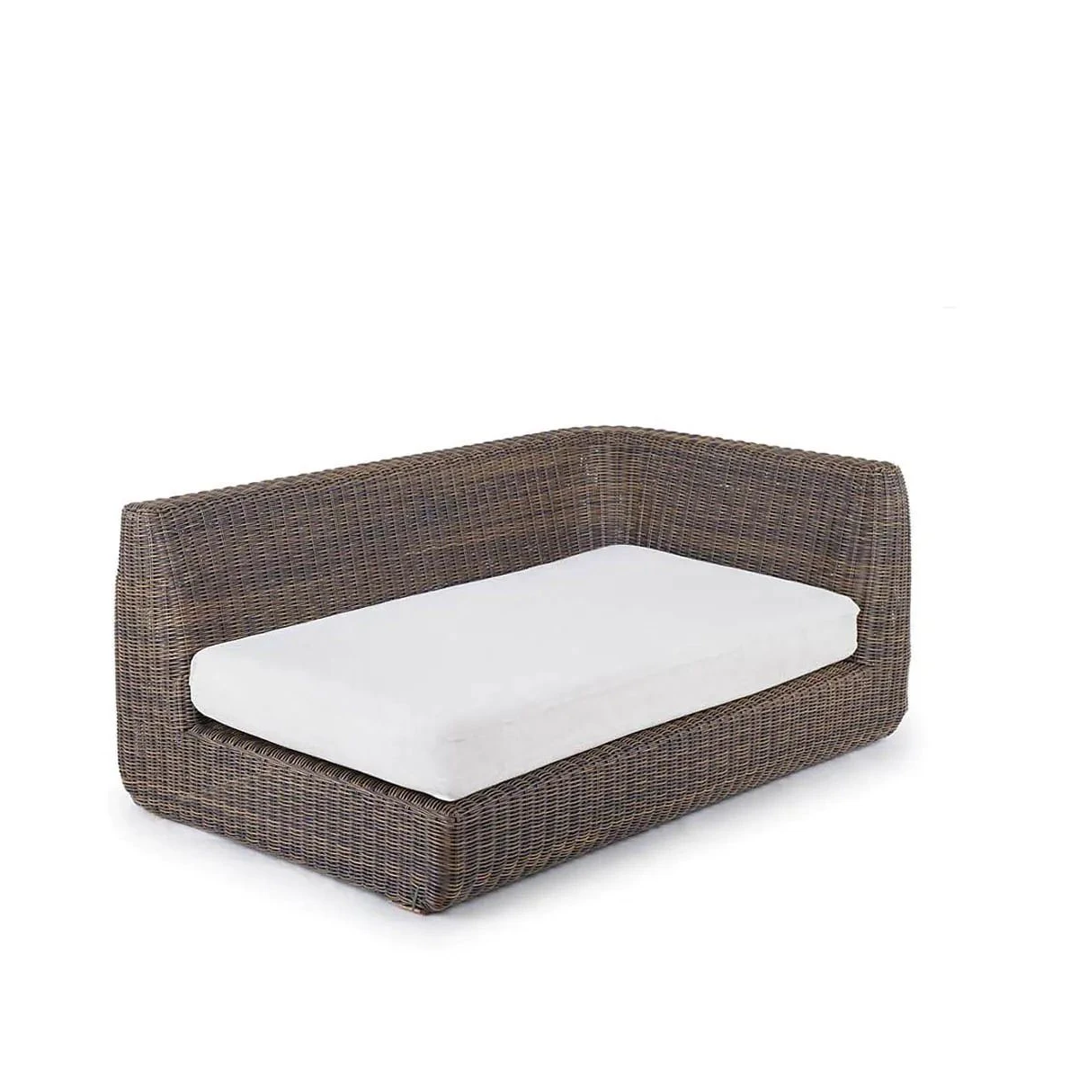 End module left without cushion Agorà from WaProLace by Unopiù in tropical brown