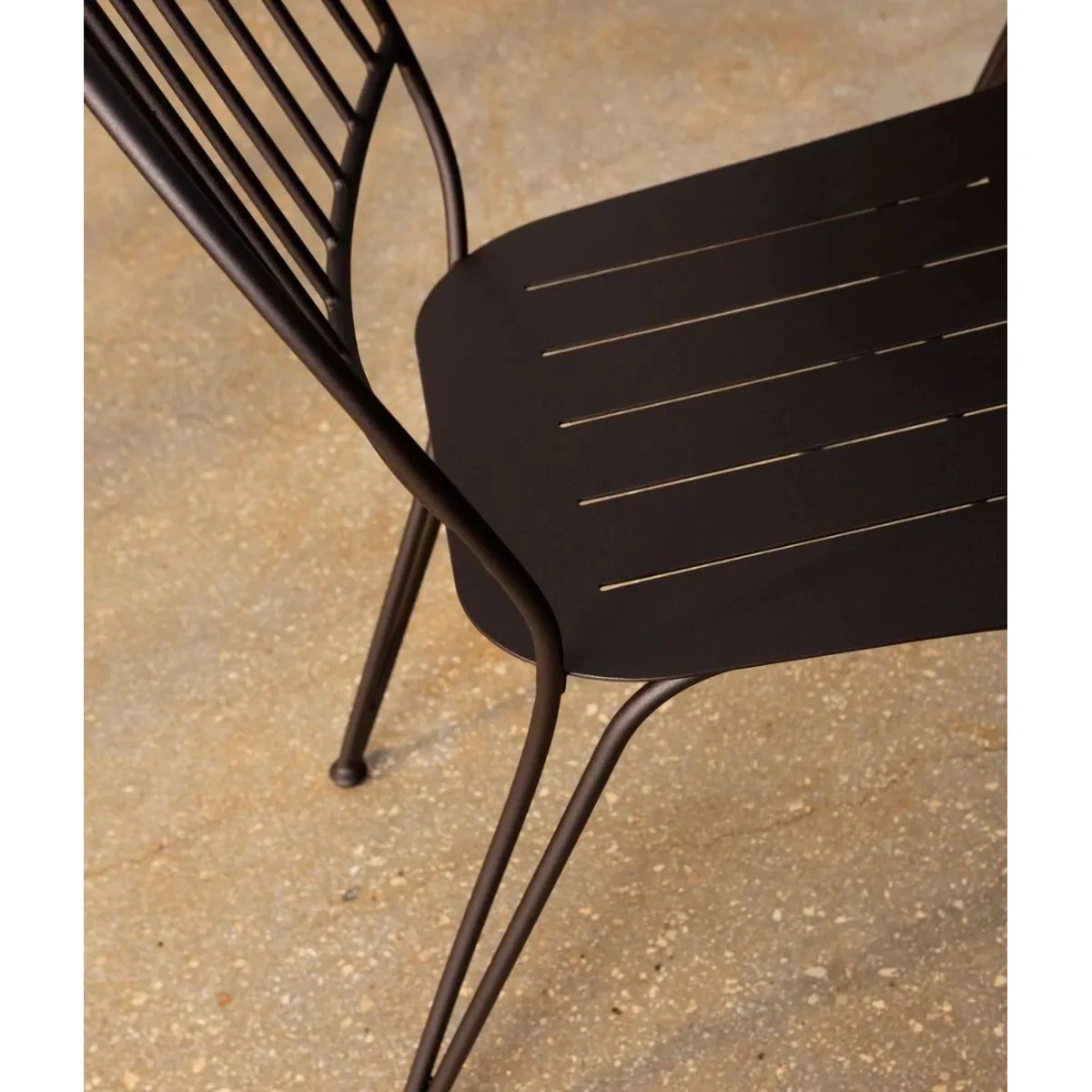 Stuhl Ariete aus Bronze-Eisen - Kreisförmiges Design