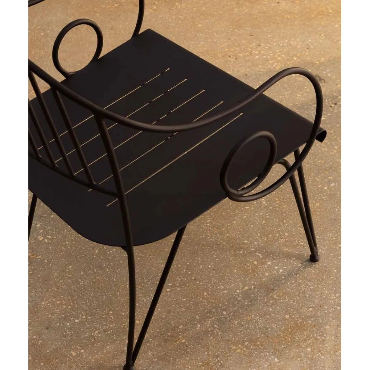 Sedia da giardino Unopiù Ariete in ferro bronzo senza cuscino