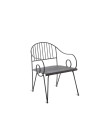 Ariete armchair in bronze iron without cushion