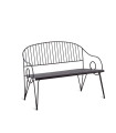 Banc Ariete en fer bronze sans coussin d'assise