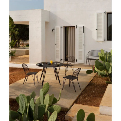 Ariete round table Ø 110 cm colour bronze