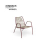 Unopiù Coco Armchair in steel and rope - syrah/dark chocolate