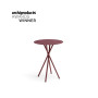 Tavolo Coco Unopiù in acciaio - syrah - 60cm Ø