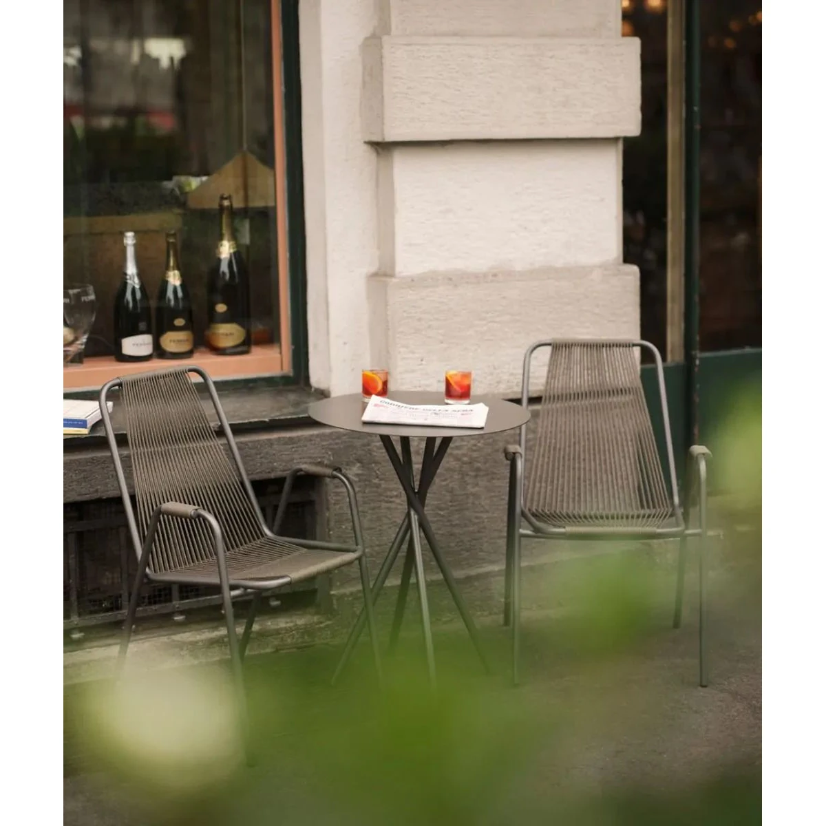 Unopiù Coco table in metal - graphite