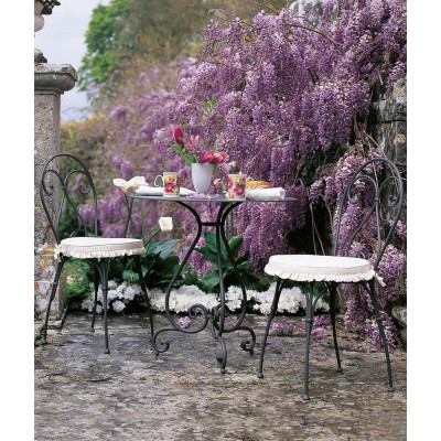 Round table Aurora by Unopiù in wrought iron 70 cm