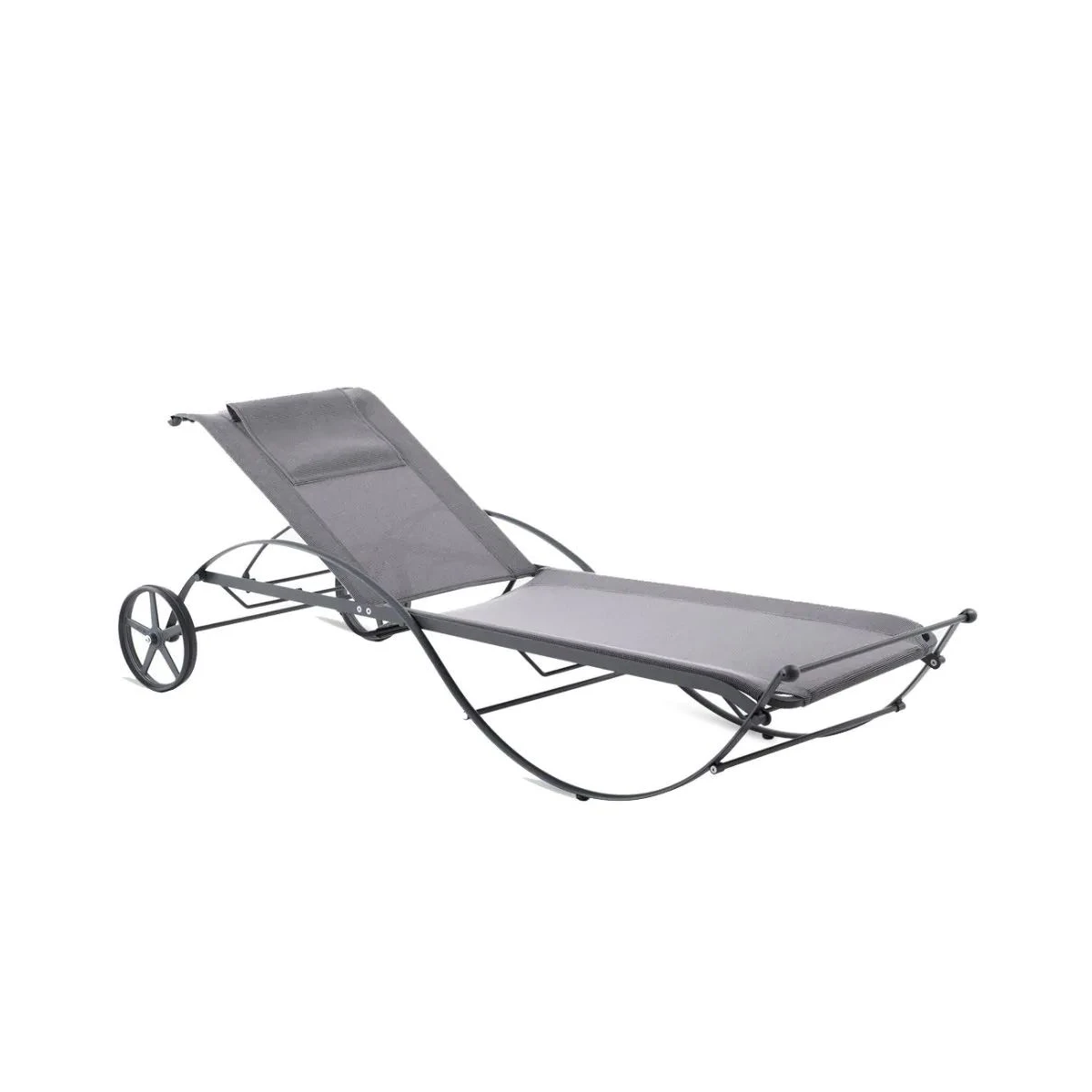 Chaise longue de jardin Aurora en fer forgé - Unopiù