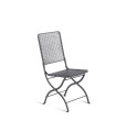 Garden chair made of wrought iron Aurora by Unopiù , foldable and without seat cushion