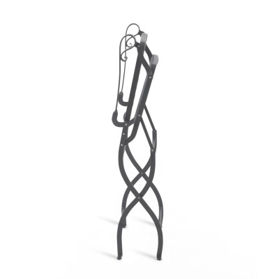 Armchair made of wrought iron Aurora by Unopiù, foldable and without seat cushion