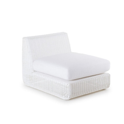 Agorà backrest module without seat cushion from Unopiù made of WaProLace in white