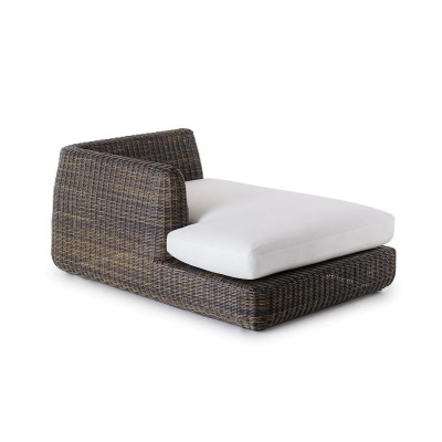 Agorà Right Lounge Module without Cushion in Tropical brown| Unopiù