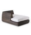 Lounge module right Agorà without seat cushion from Unopiù made of WaProLace in Tropical brown