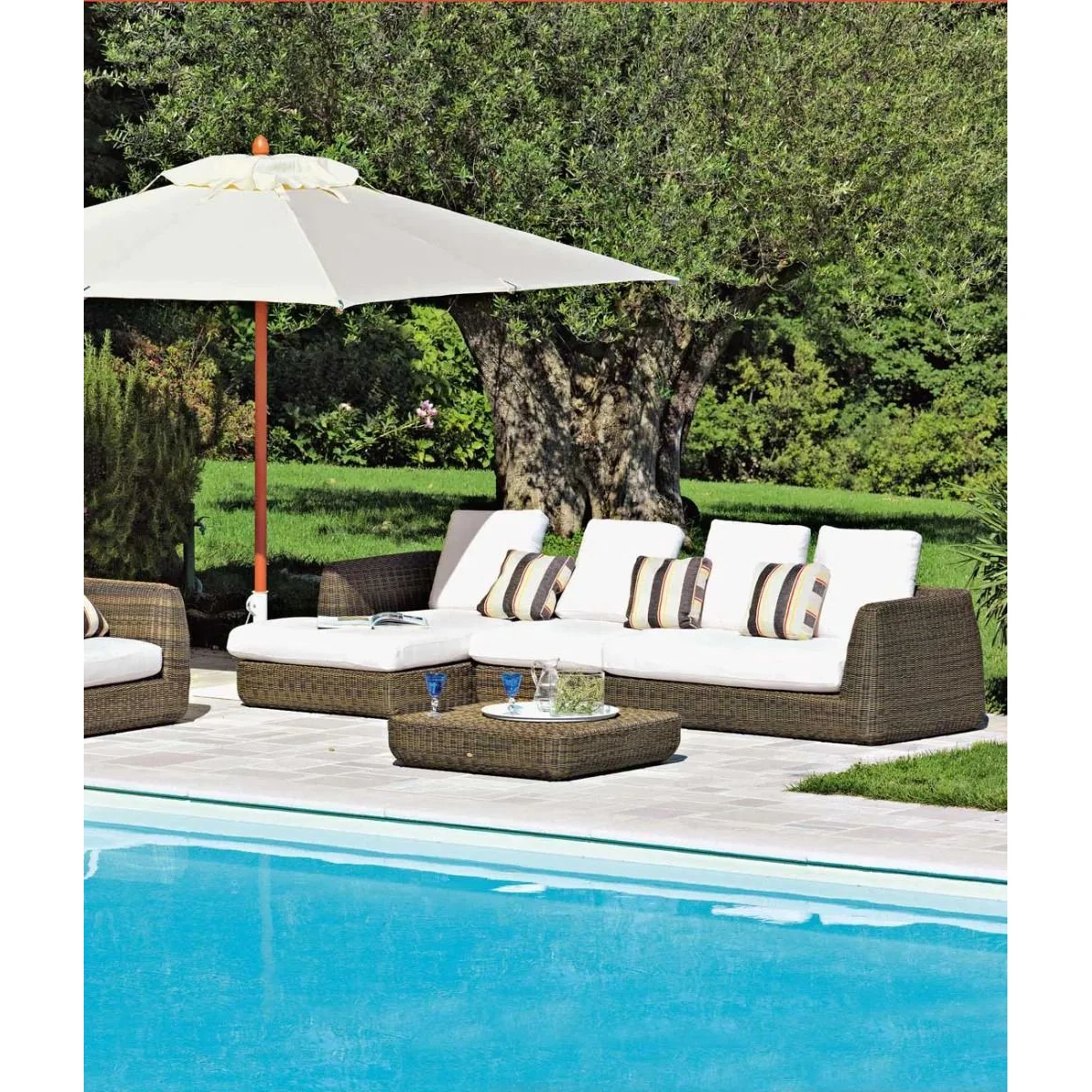 Module Lounge droit Agorà sans coussin en Tropical brown | Unopiù