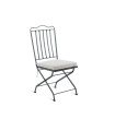 Unopiù Toscana Folding Chair in Graphite Grey Iron without Seat Cushion