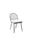 Ariete bronze iron chair with seat cushion