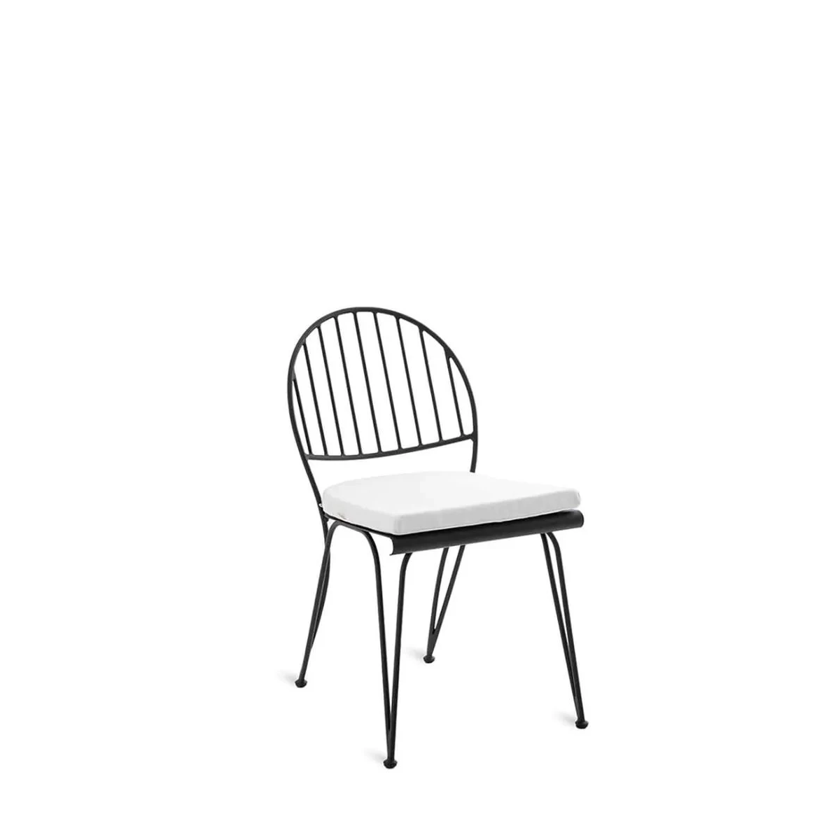 Chaise Ariete en fer bronzé avec coussin - Design intemporel