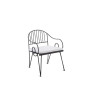Fauteuil Ariete en fer bronze avec coussin