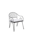 Ariete armchair in bronze iron with cushion