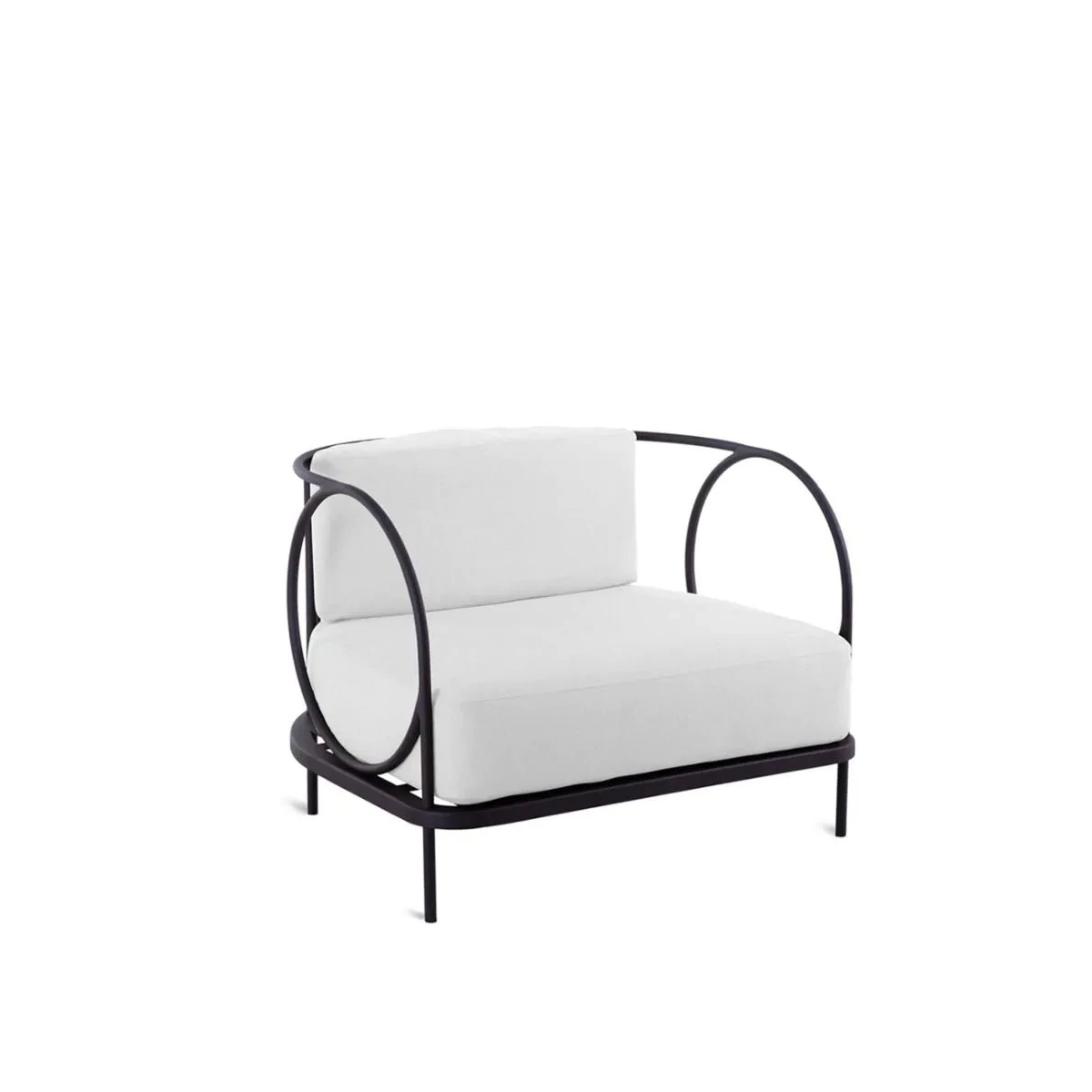 Sessel Ariete aus Bronze-Eisen mit Sitzkissen - Elegantes Design