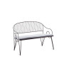 Banc Ariete en fer bronzé avec coussin - Design élégant