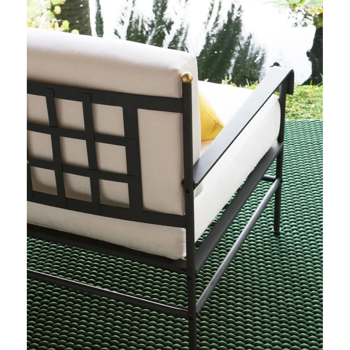 Canapé Toscana Unopiù ( uniquement structure) en fer graphite – Gartensofa