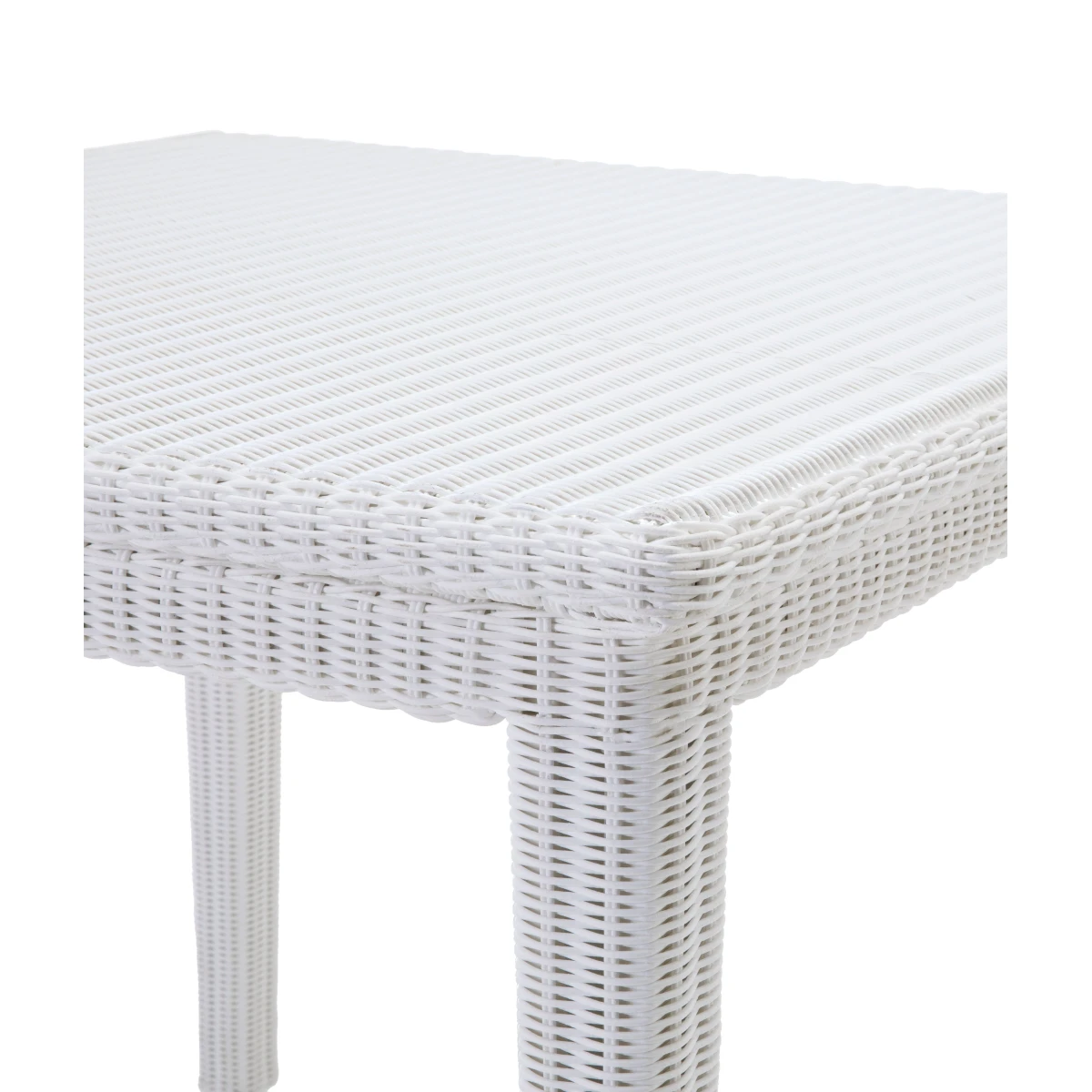 Table de jardin rectangulaire Agorà blanc - Résiste aux intempéries