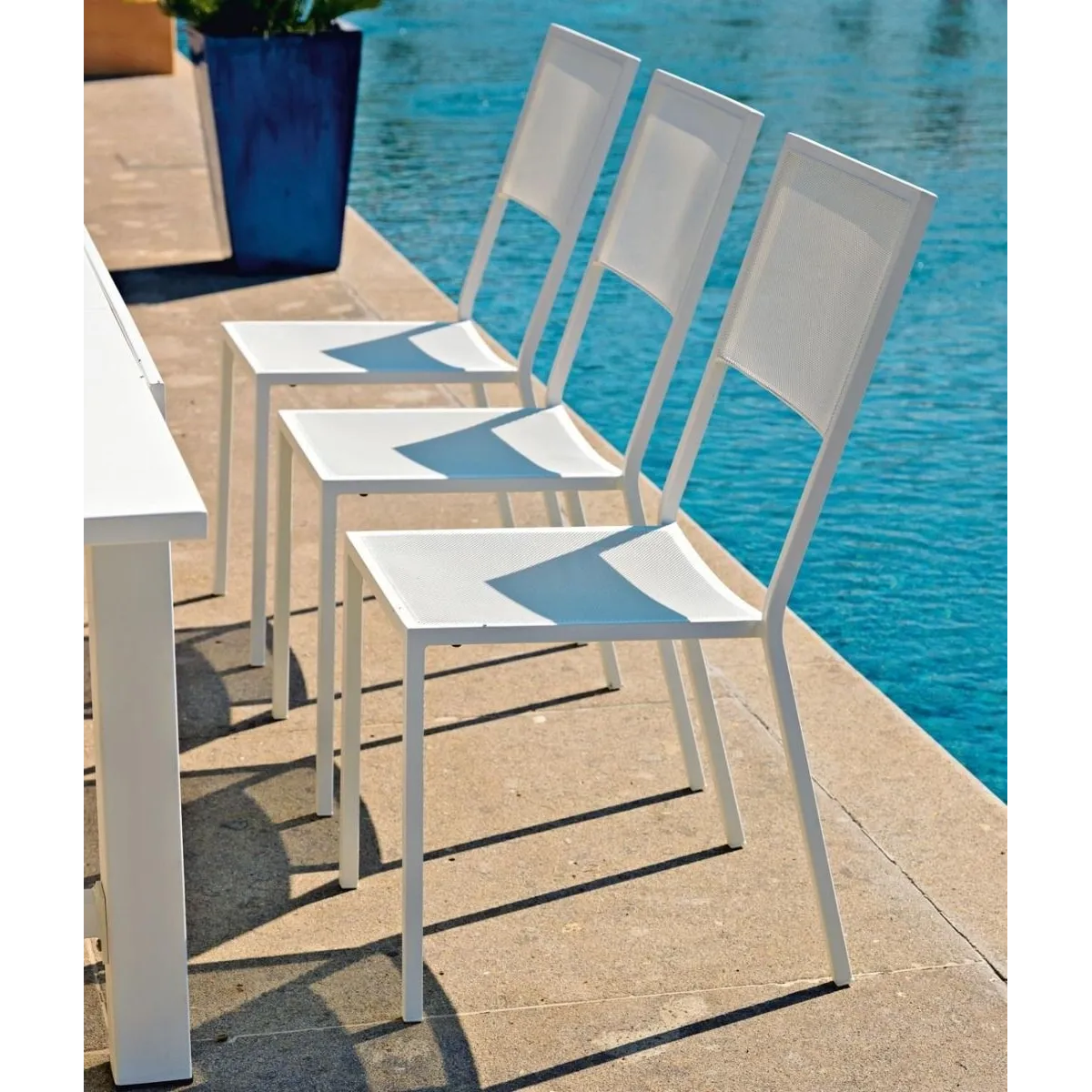 Unopiù Conrad chaise – empilable blanc fer