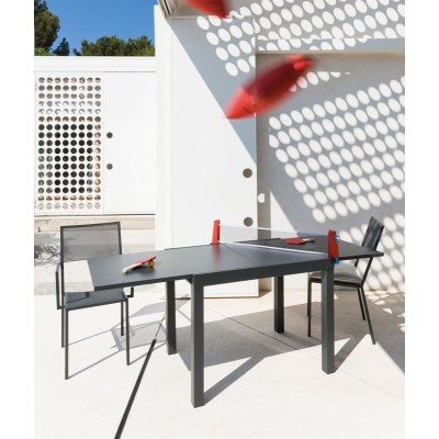 Tavolo Conrad Unopiù rettangolare allungabile 100 x 70 cm colore grafite