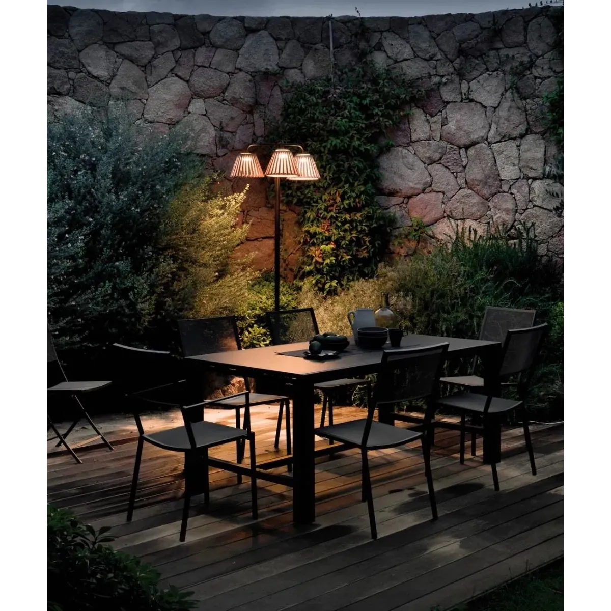 Table Conrad Unopiù rectangulaire extensible 280 cm couleur graphite