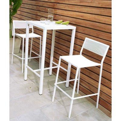 Tavolo alto quadrato bianco cm 60 x 60 Conrad Unopiù