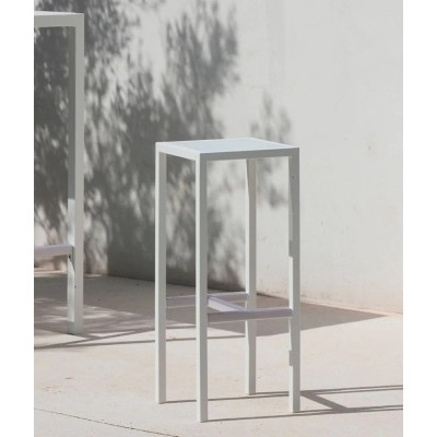 Sgabello bianco Conrad Unopiù cm 32 x 32 h 78