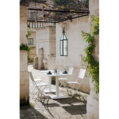 Tavolo quadrato bianco Conrad 70 x 70 H 75 cm Unopiù