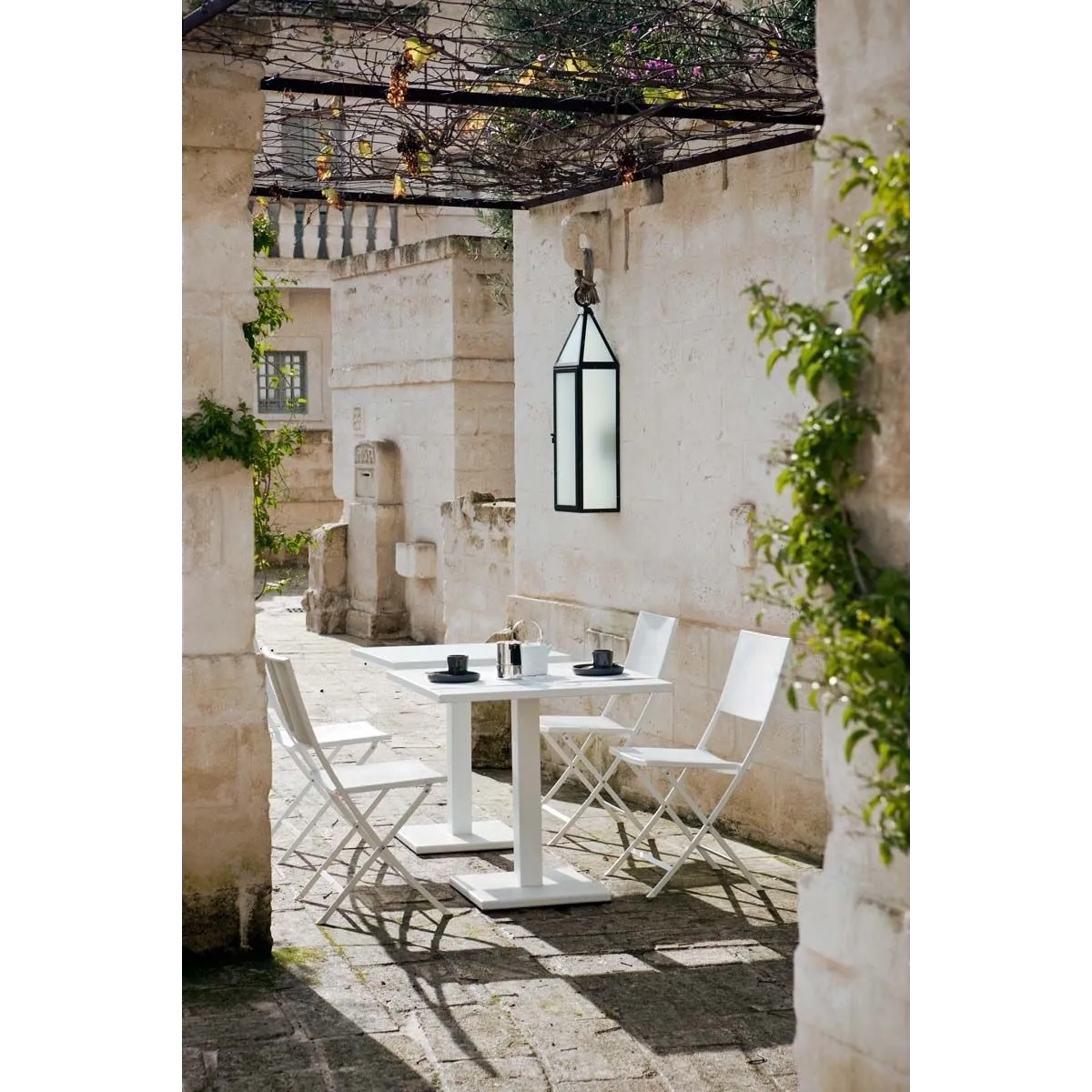 Unopiù Conrad Square Table 70x70 White - Gartentisch