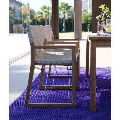 Poltroncina Cosette in teak e acciaio (struttura)