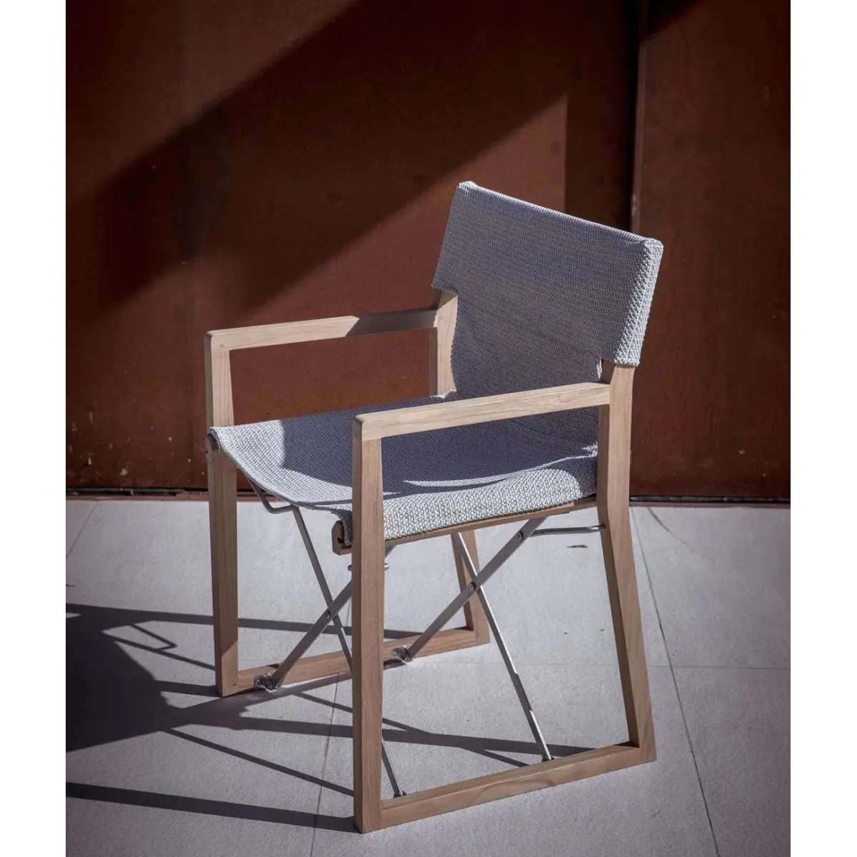 Poltroncina Cosette in teak e acciaio (struttura)